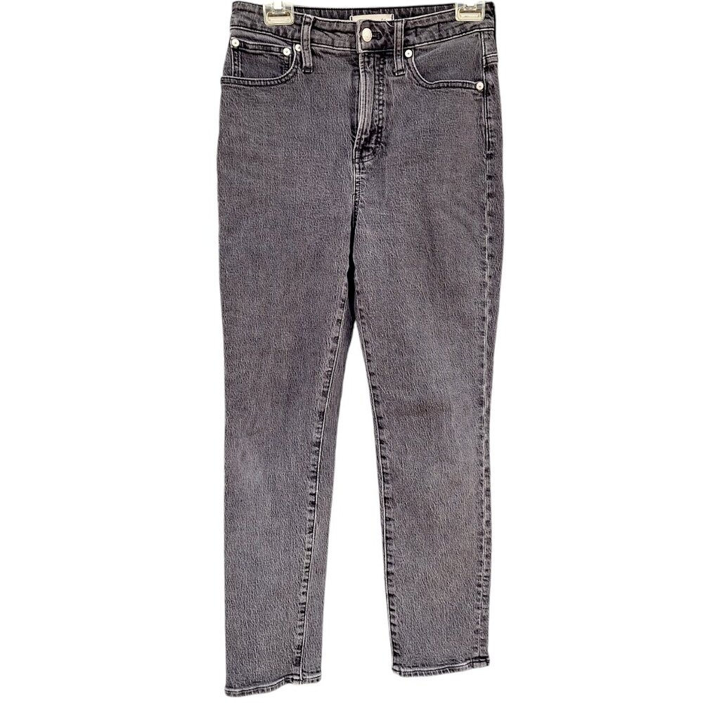 Madewell The Curvy Perfect Vintage Jean in Acid Wash Size 25 Gray Straight Leg